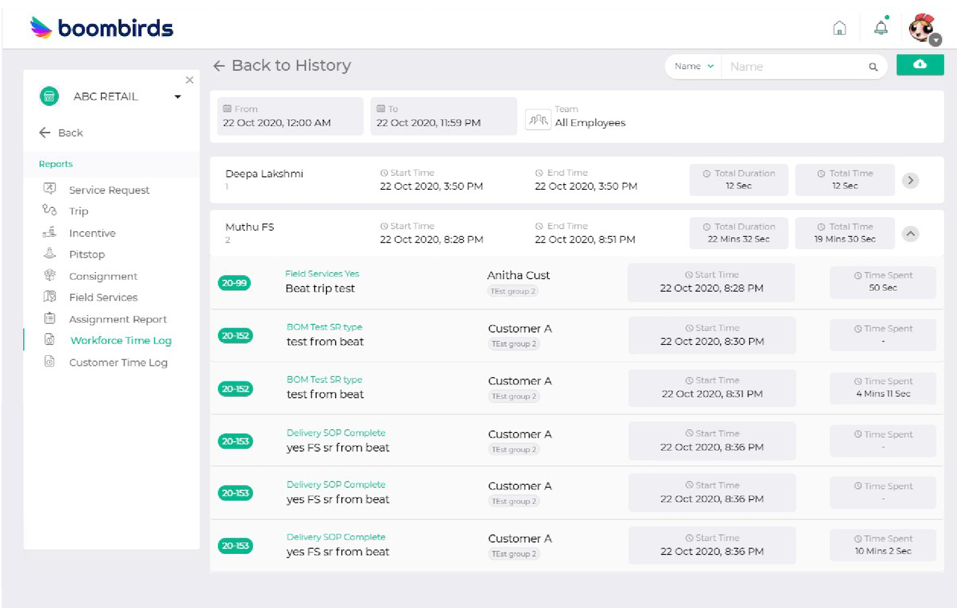 automated timesheet Boombirds